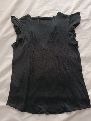 Top H&M Lino Negro Talla XS