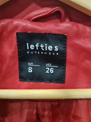 Cazadora Biker Roja Lefties Talla S