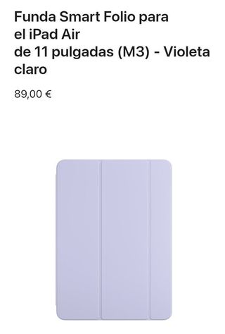 Apple Funda iPad Air 11" Smart - Violeta clara