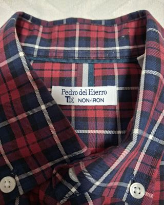 Camisa Pedro del Hierro cuadros roja y azul