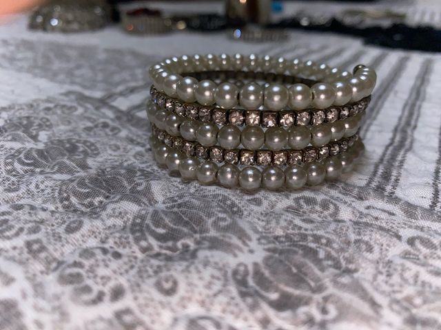 Braccialetto perla e strass