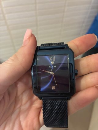 Reloj Guess Rectangular Azul Marino