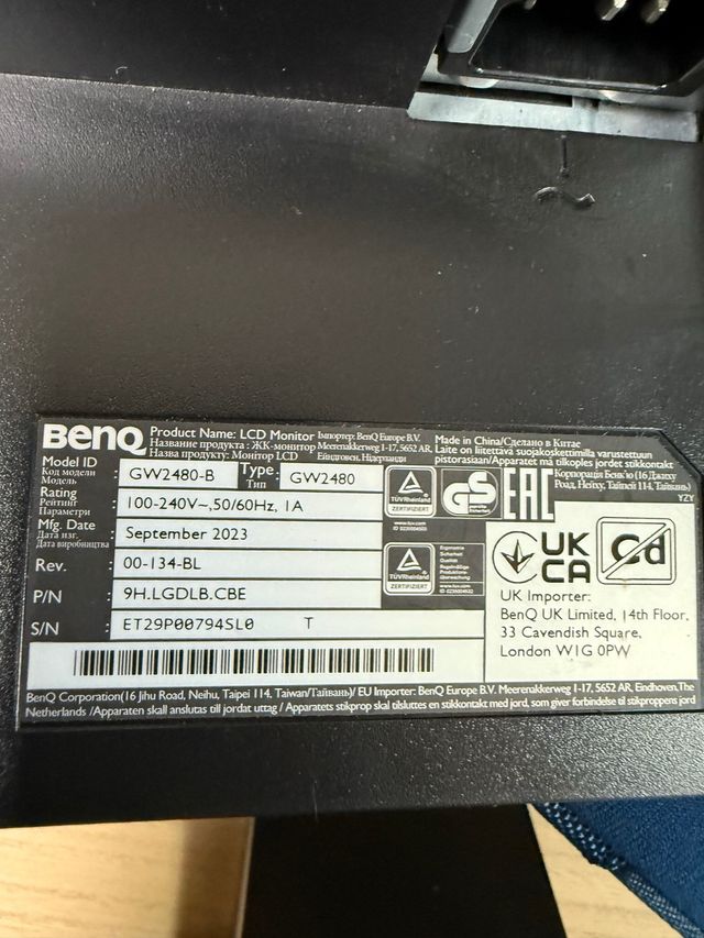 Monitor BenQ Negro
