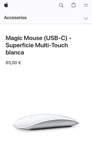 Apple Magic Mouse (USB‐C)  Multi‐Touch  Raton