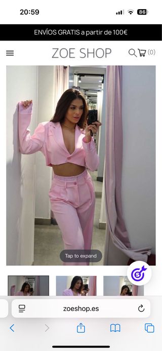 Traje chaqueta rosa ZOE SHOP
