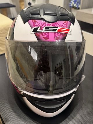 Casco Moto LS2 Mariposas Rosa