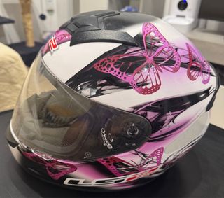 Casco Moto LS2 Mariposas Rosa