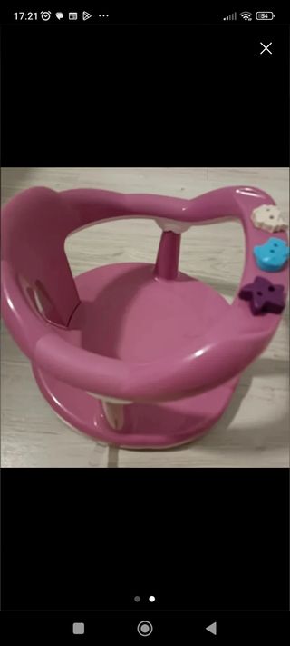 Adaptador bañera bebé rosa