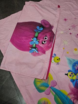 Funda Nórdica Trolls 190x130 cm Nueva. Sin usar.