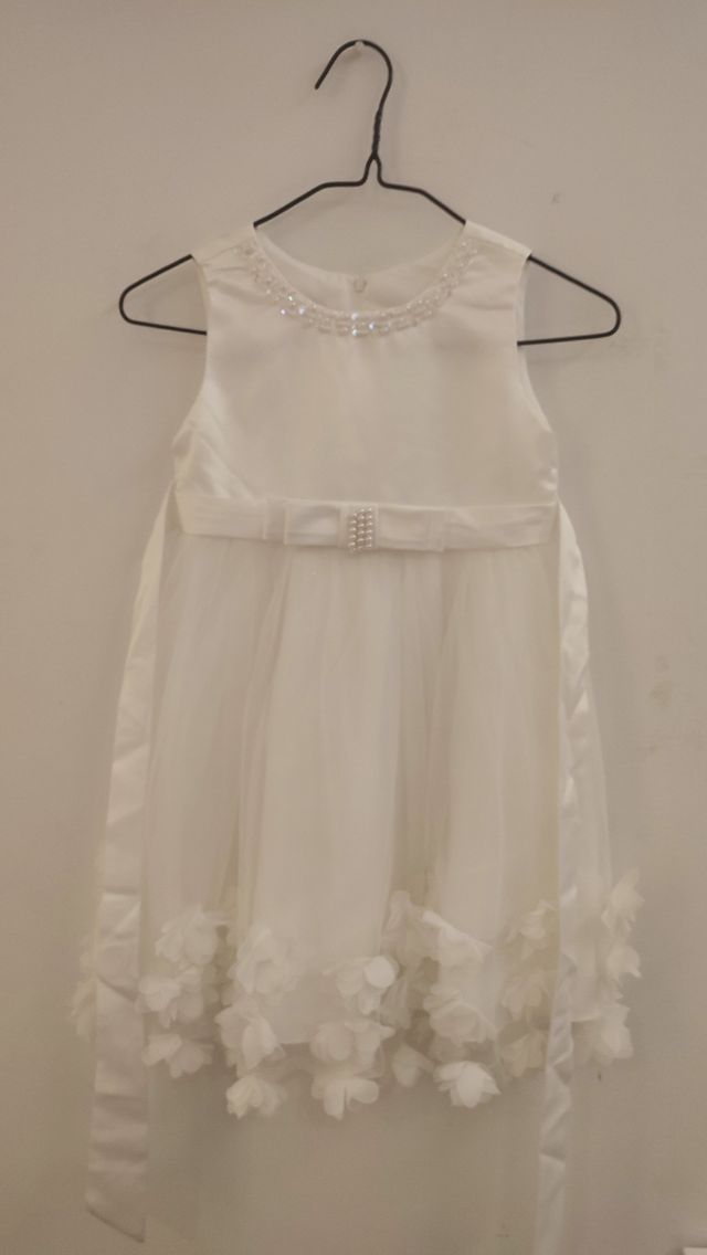Vestido de fiesta/comunión niña blanco 6-7 años
