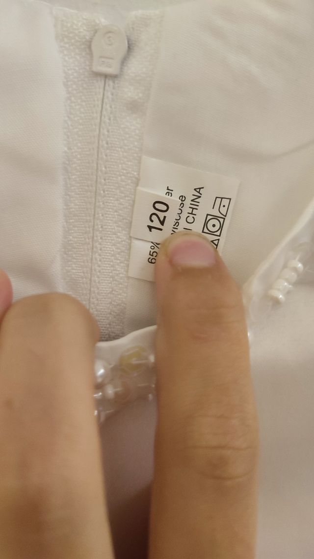 Vestido de fiesta/comunión niña blanco 6-7 años