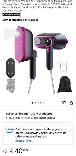 NUEVA Plancha Vertical Vapor 2 en 1