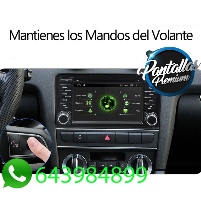 Radio Pantalla CARPLAY GPS botones para Audi A3