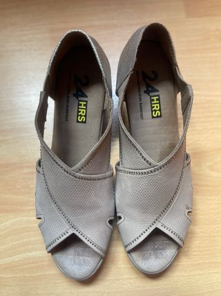 Sandalias 24h Mujer Talla 39 Beige/Oro