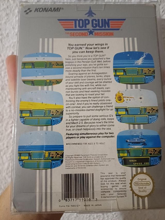 Top Gun 2: The Second Mission NES Konami