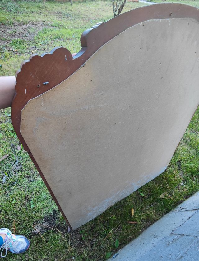 Espejo madera maciza clásico, cuadrado