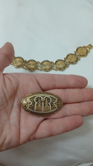 Lote Joyas Damasquinadas Vintage