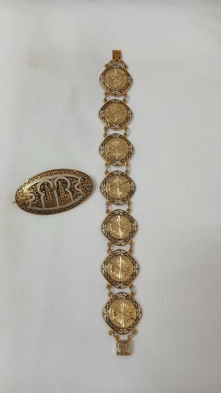 Lote Joyas Damasquinadas Vintage