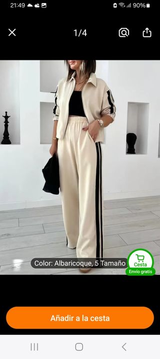 Traje casual beige