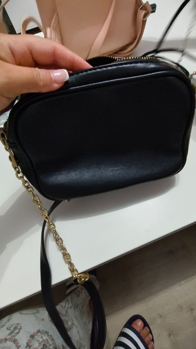 Bolso de piel con estampado cebra