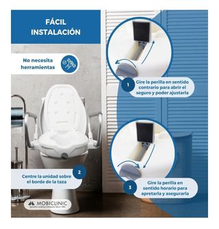 Elevador WC Mobiclinic Adultos 17cm con brazos