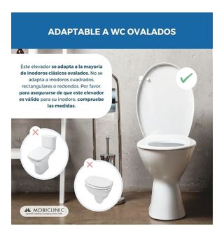 Elevador WC Mobiclinic Adultos 17cm con brazos