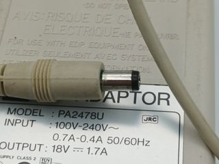 Cargador Toshiba PA2478U 18V Original Vintage