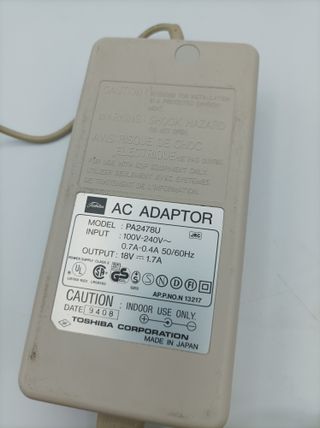 Cargador Toshiba PA2478U 18V Original Vintage