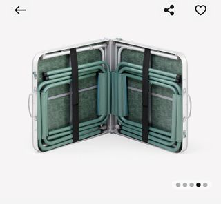 Mesa y 4 Sillas Camping Plegables