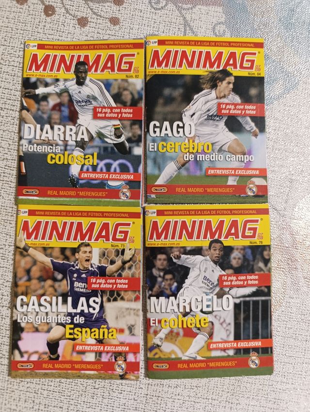 Lote 4 Revistas Minimag Real Madrid