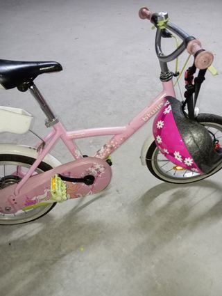 Bici niña rosa 6-8 años + casco