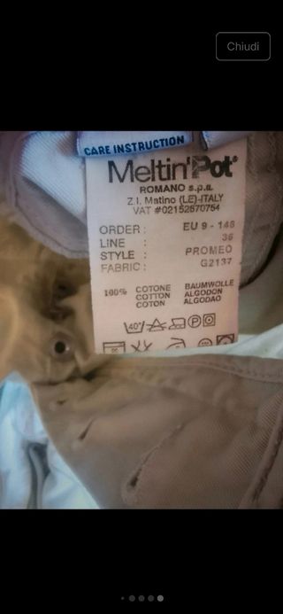 Bermuda Uomo Meltin'Pot Bianco