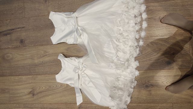 Lote 2 vestidos comunión/boda 6-7 y 8-9 años