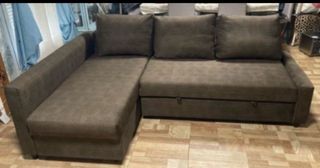 Sofá Cama Chaiselongue Marrón