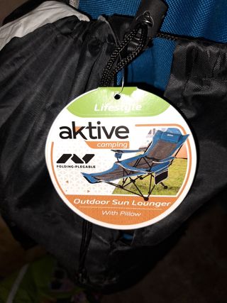 Silla de Camping Aktive Plegable Azul