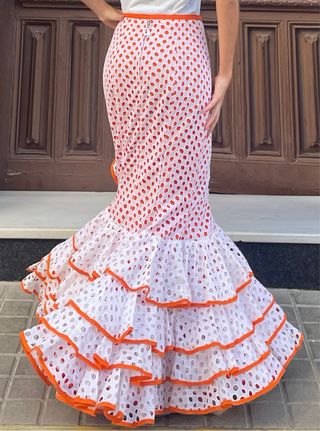Falda de Flamenca tela Perforada Talla 34-36