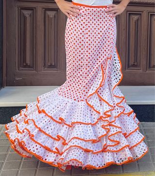 Falda de Flamenca tela Perforada Talla 34-36