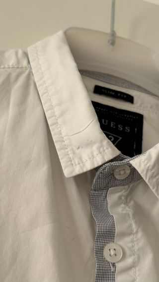 Camicia Guess Uomo Slim Fit Bianca Taglia S