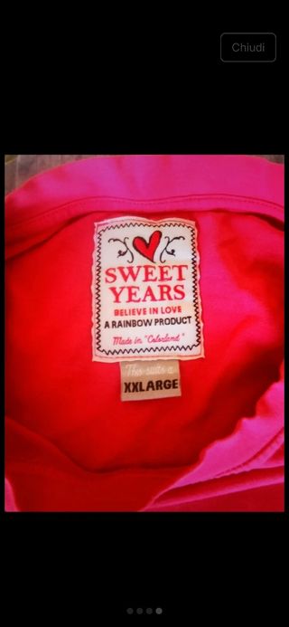 Maglietta Sweet Years rosa con cuore