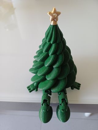 Árbol Navidad 3D Dorado y Verde