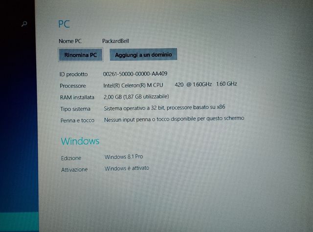 Packard Bell EasyNote Funzionante + Borsa