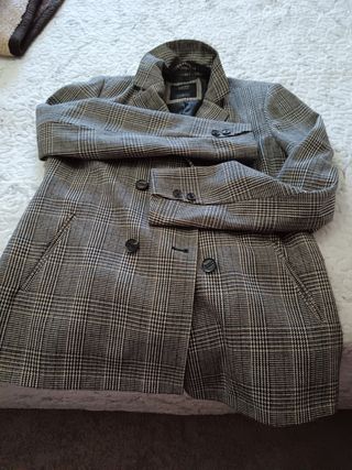 Americana Zaffori cuadros gris y negro