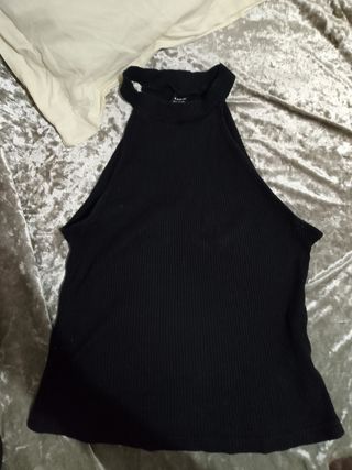 Camiseta SHEIN negra mujer
