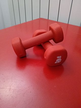 Mancuernas rojas 1kg (par)
