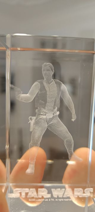 Cubo Cristal Star Wars Han Solo Grabado
