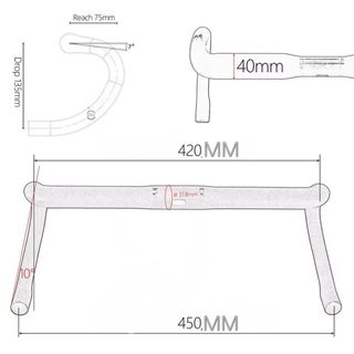 Manillar Bicicleta Carbono KOCEVLO 150g Ultra Lige
