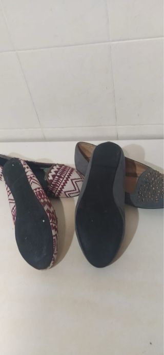 Bailarinas grises y multicolor