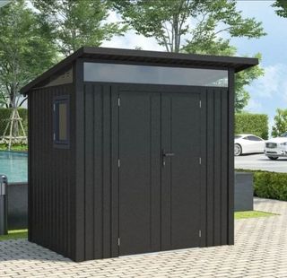 Kiosco Caseta jardín metálica 4.23 m2 Harz gris