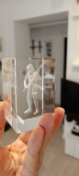 Cubo Cristal Star Wars Clonetrooper grabado laser