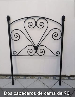 2 Cabeceros Cama Hierro Forjado 90